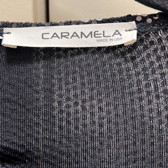 Caramela Black Sequin Fly Away Cardigan Size Large - Picture 4 of 12